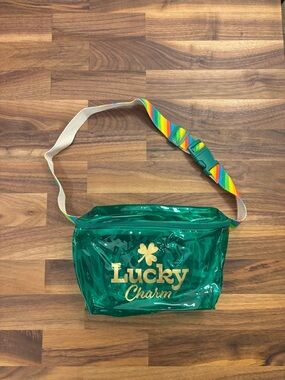 NWT Lucky Charm Transparent Green Vinyl Fanny Pack